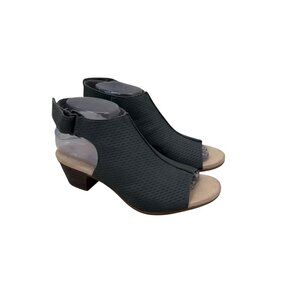 Clarks Valarie James Grey Nubuck Leather Wedge Heeled Sandals Shoes Womens 8 M